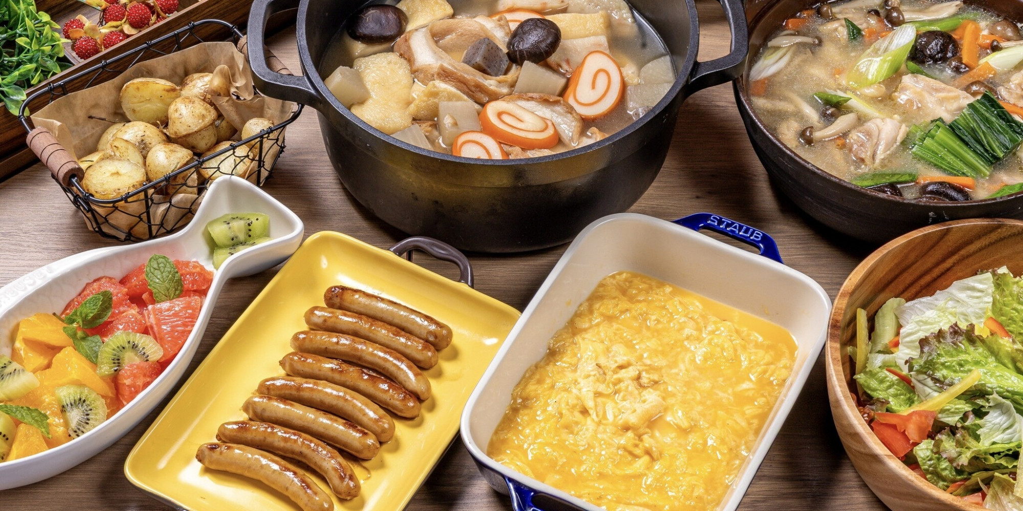 【朝食】ハーフビュッフェメニュー例